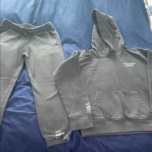 Abercrombie Kids Charcoal Relaxed Fit Hoodie & pant set